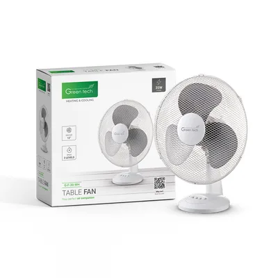 Ventilator stolni Green Tech 35W, 12“, bijela boja