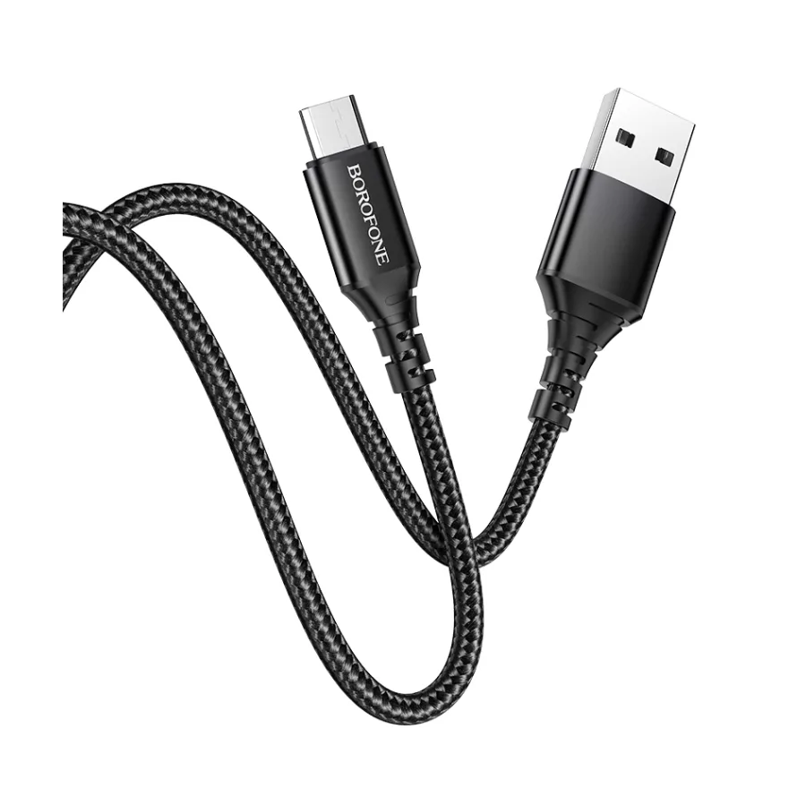 USB kabal 1m BOROFONE BX54 Ultra bright charging data Micro black
