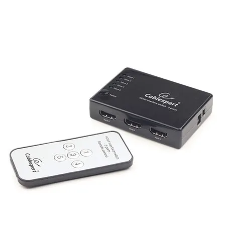 Gembird HDMI interface switch 5 port, 5 uređaja na jedan TV, DSW-HDMI-53, + daljinski