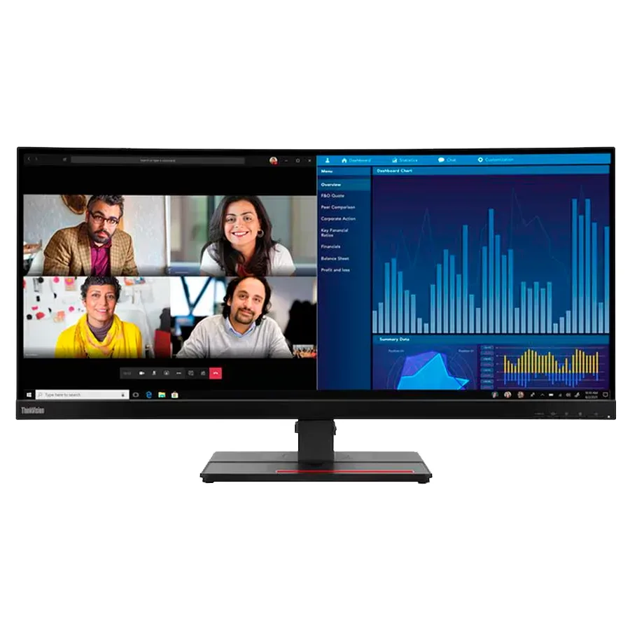 Lenovo ThinkVision P34w-20, Curved 34.14" IPS, 3440x1440 FHD, Anti-glare, 1000:1, 300 nits, 60Hz, 178 / 178