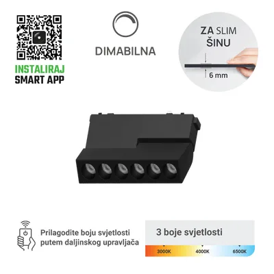 Green TECH LED magnetna svjetiljka 6W, 3CCT, LED Osram, Dim./ Smart Lamp APP