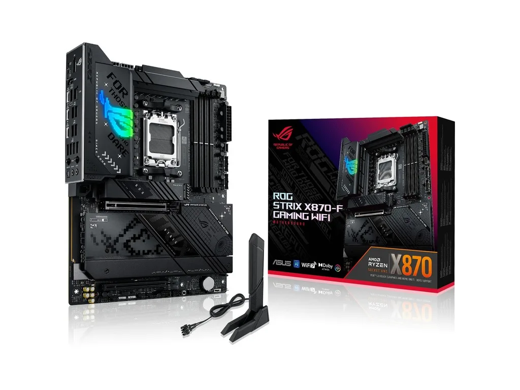 Asus ROG STRIX X870-F GAMINGWIFI, X870, AM5, 4xDDR54x M.2, 2x SATA, HDMI, 12x USB, RAID, ATX